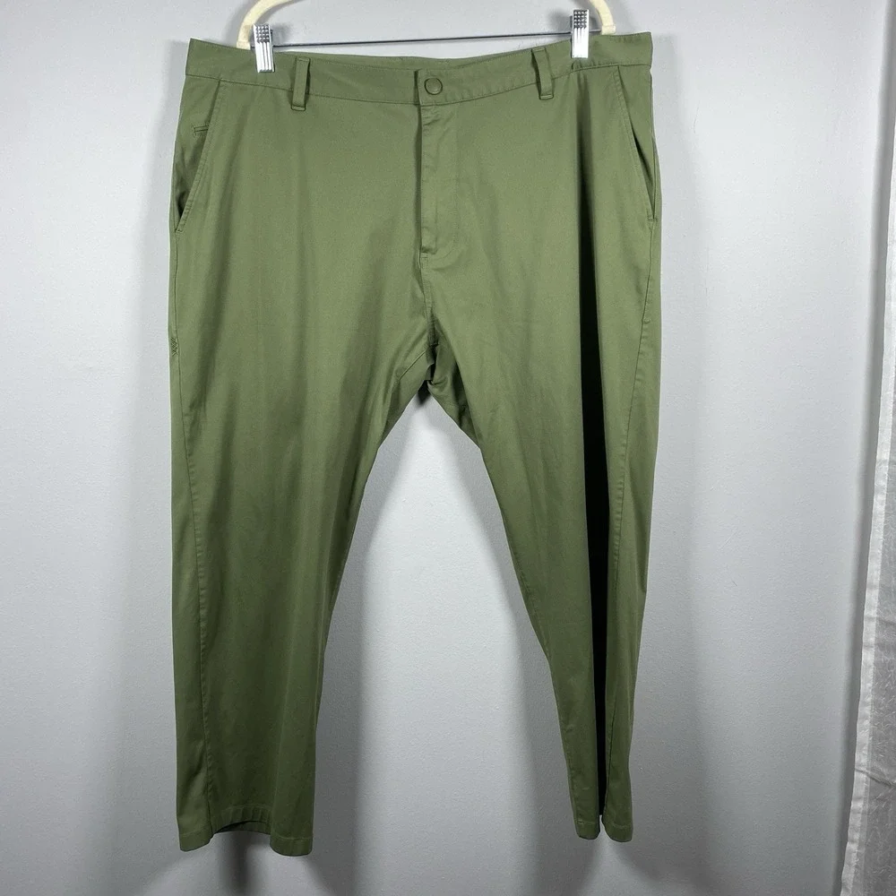 RHONE Commuter Pants‎ Straight Leg Men's Sz 40 x 24 Olive Green Performance